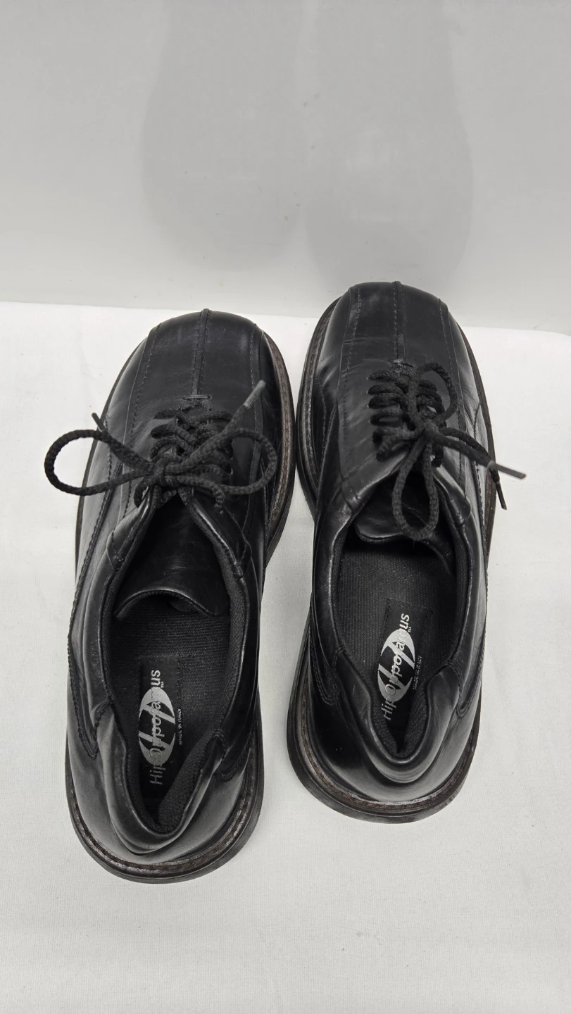 Hippopotamus Men's Black Leather Lace-Up Oxford Square  S. 12 D - photo 5
