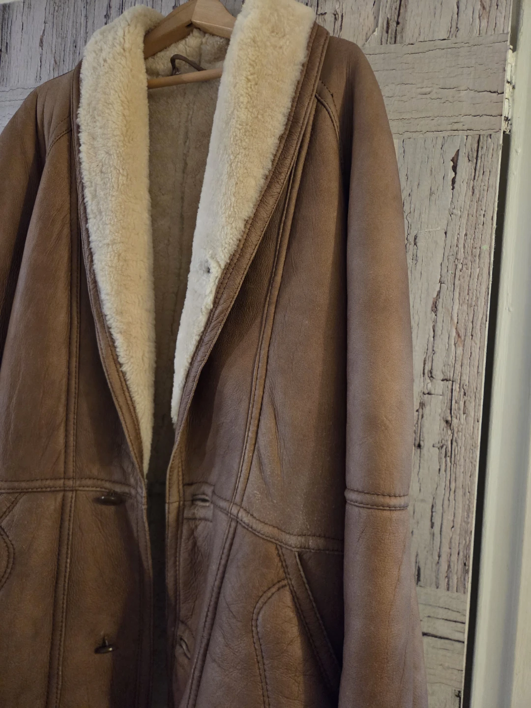 Liberty Leather Shearling Coat