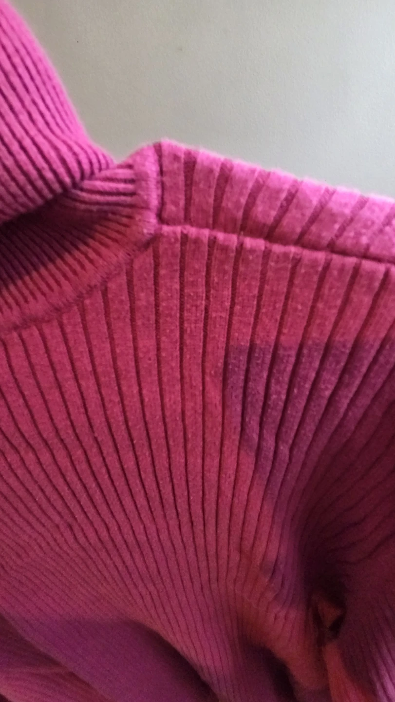 Pink Ribbed Turtleneck Sweater - photo 2