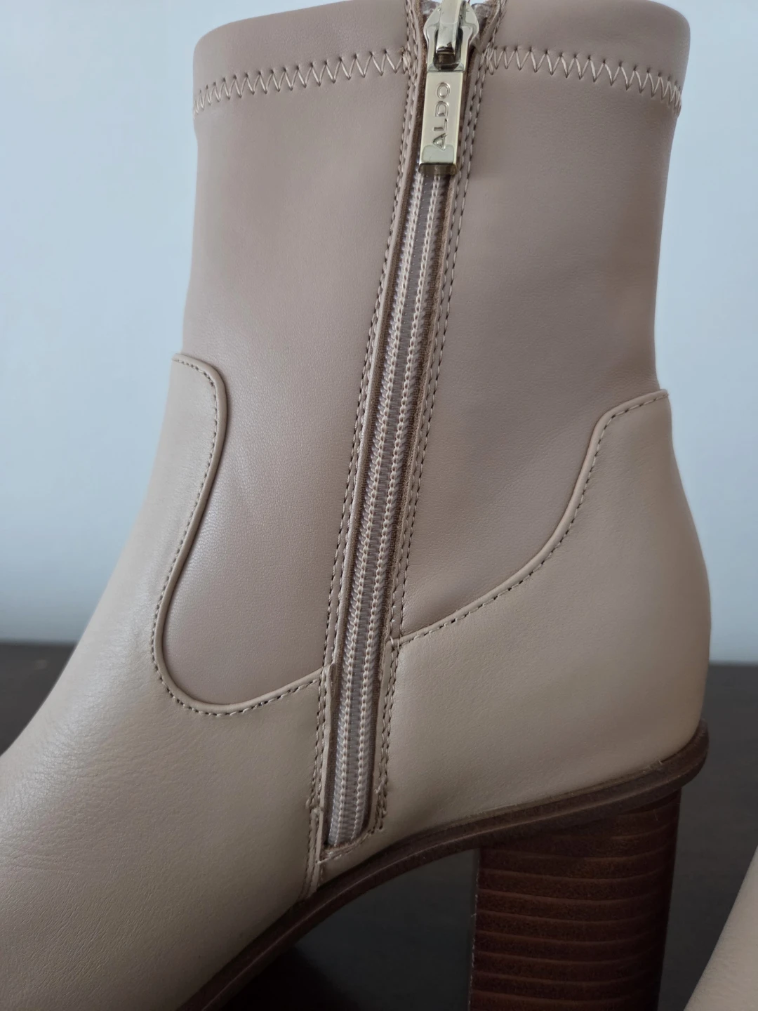 ALDO Beige Block Heel Ankle Boots - photo 3