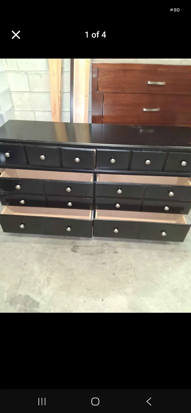 Black 12-Drawer Dresser - photo 2