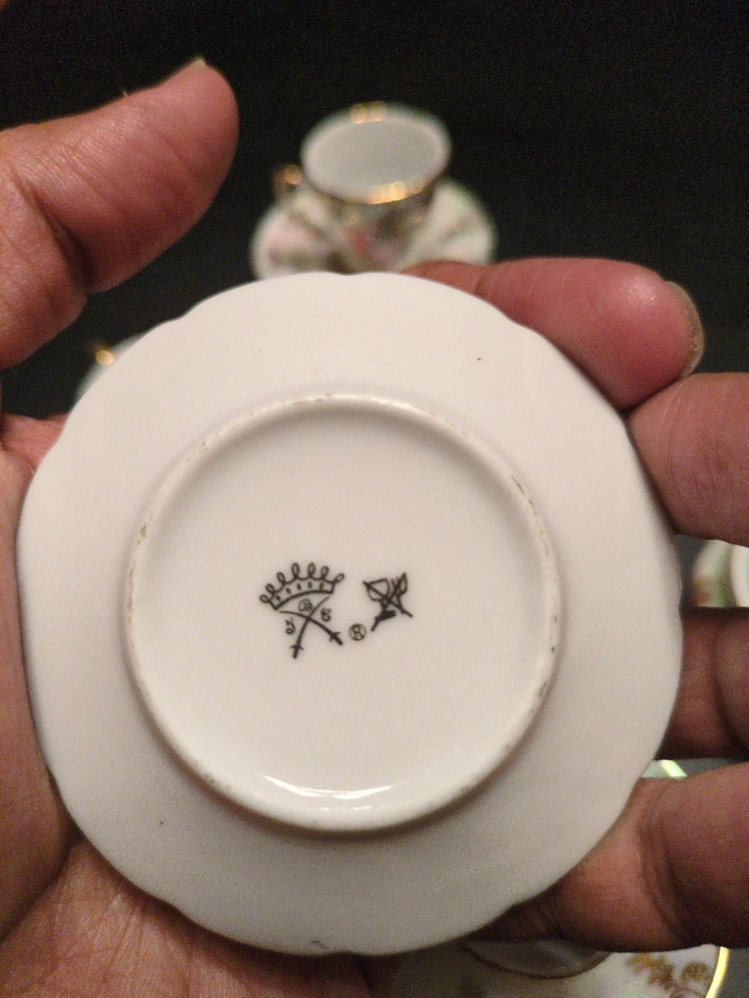 Miniature Porcelain Tea Set with Sugar Bowl - photo 3