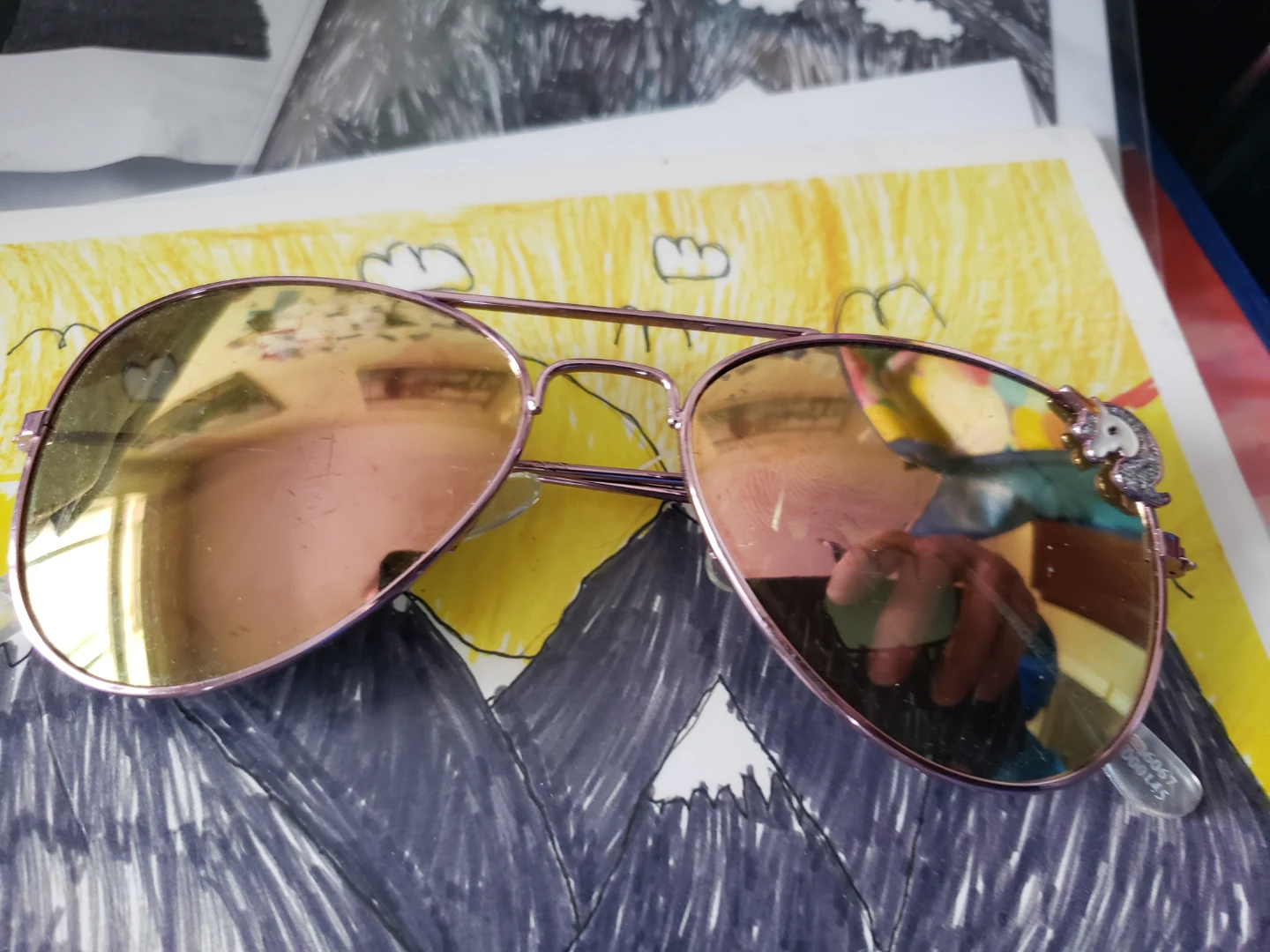 Pink Aviator Sunglasses
