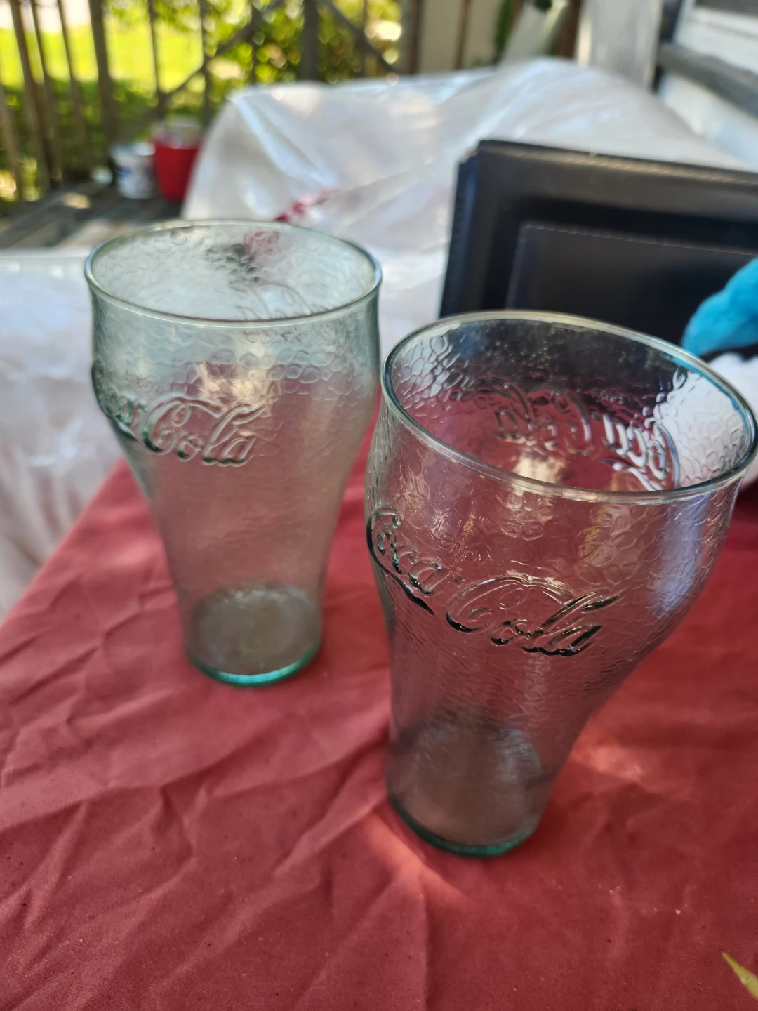 Two Coca-Cola Textured  Tumblers