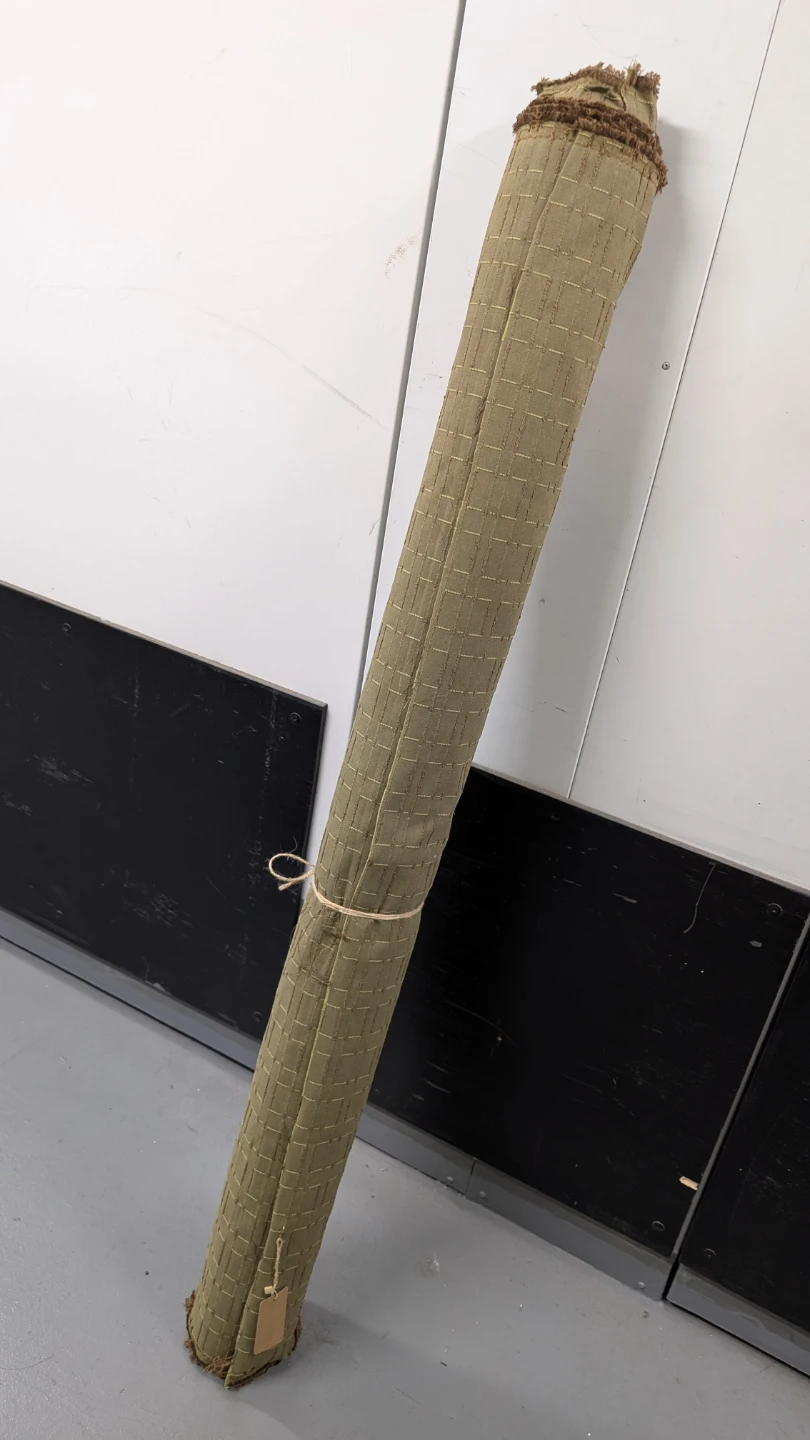 Partial bolt of green & brown upholstery fabric - photo 5