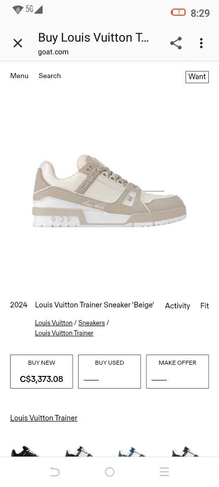 Louis Vuitton LV Trainer Sneakers - Beige - photo 4