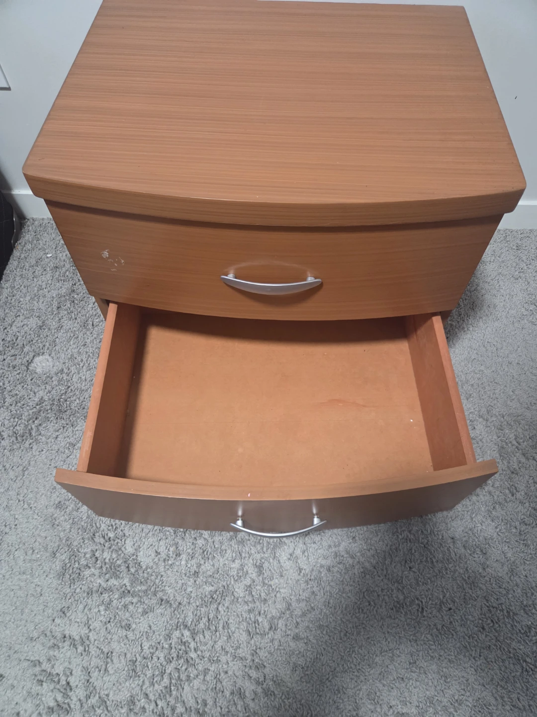 Wooden two-drawer nightstand - photo 4