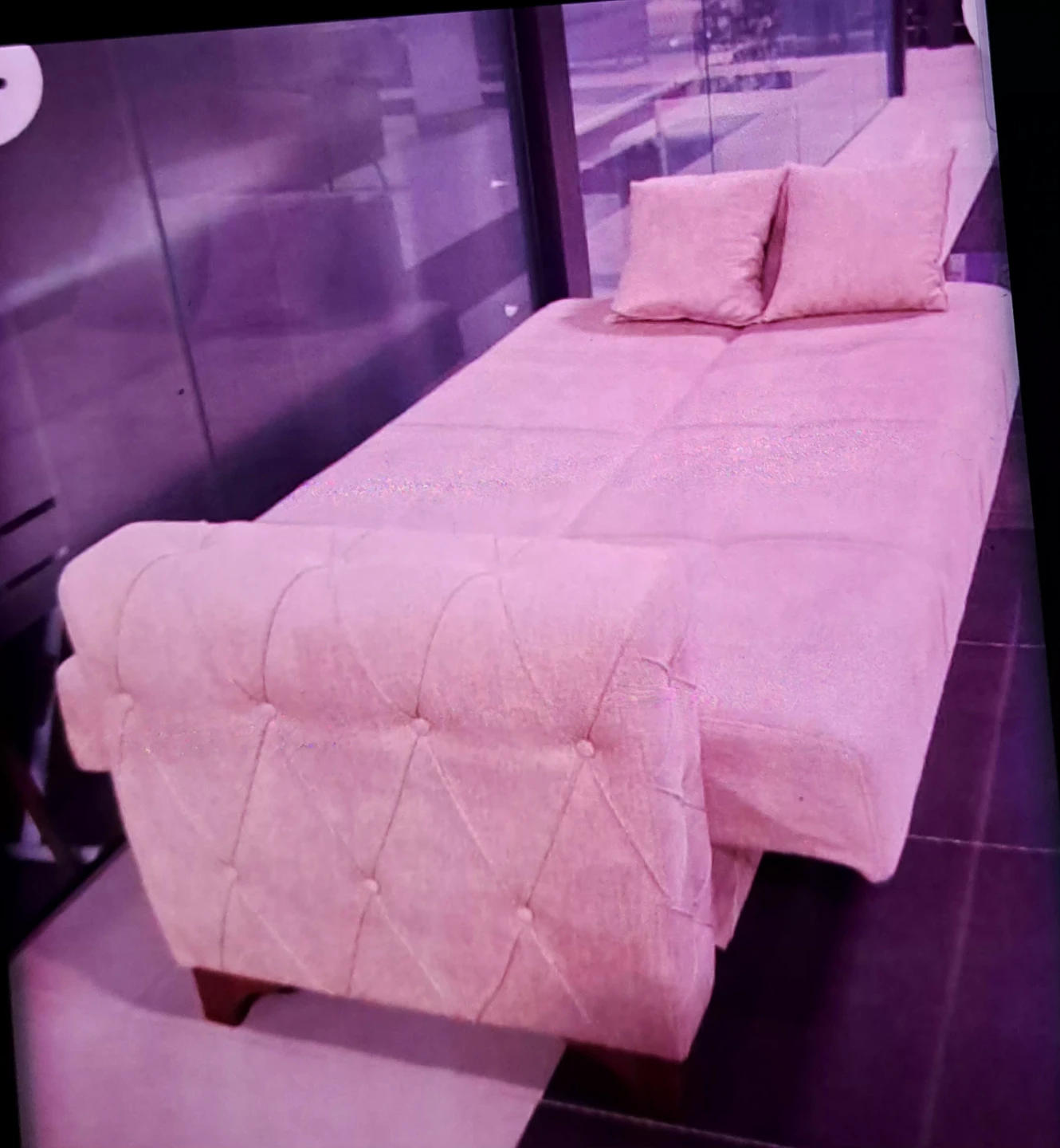🌱Beige Tufted Sofa cum bed with Storage - photo 4