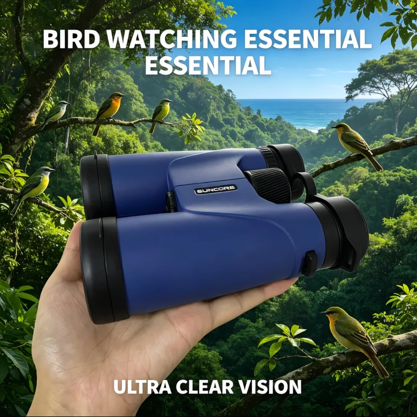 Brand New SUNCORE 10x42 HD Vision Professional Binoculars