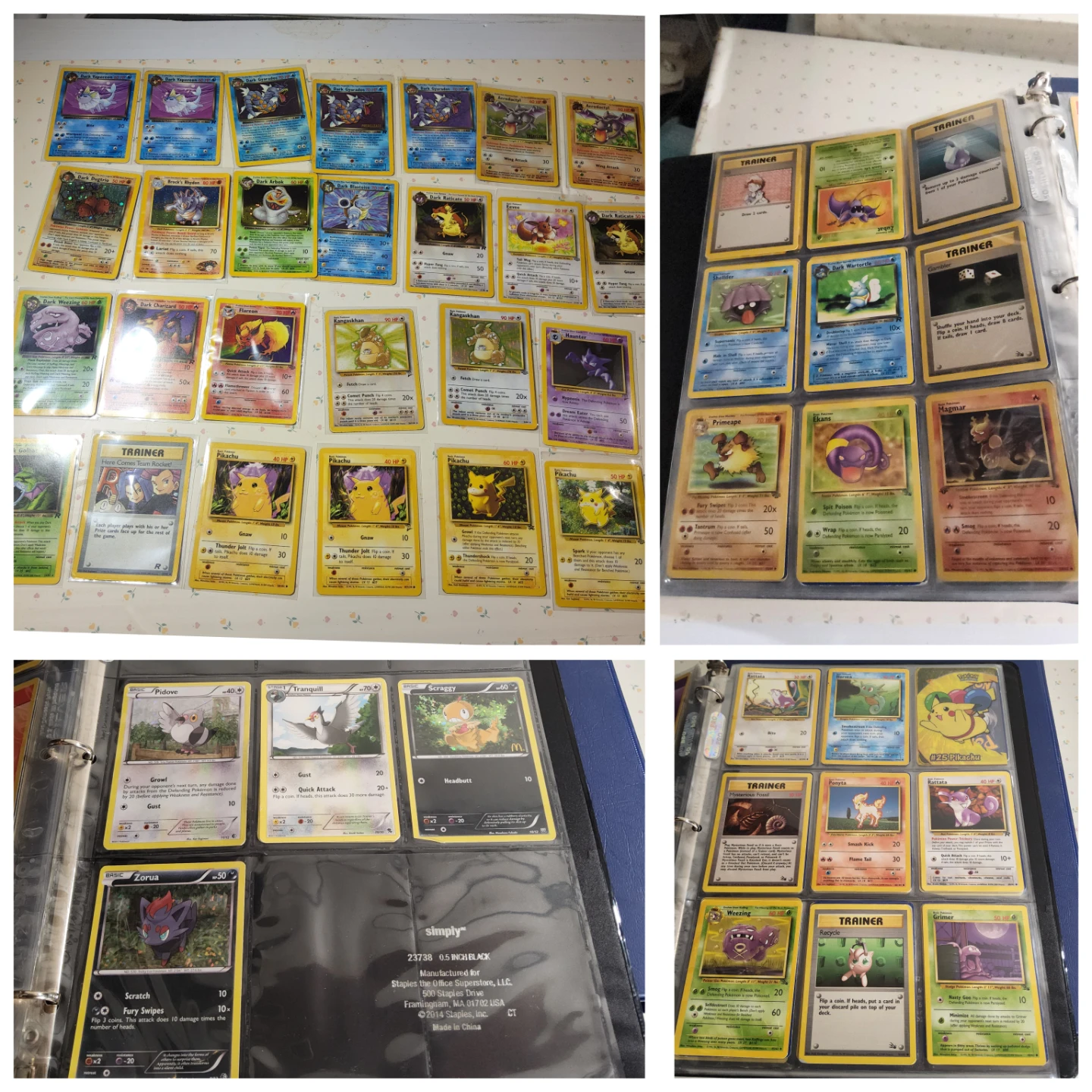 Large Pokemon Trading Card Collection with Binder