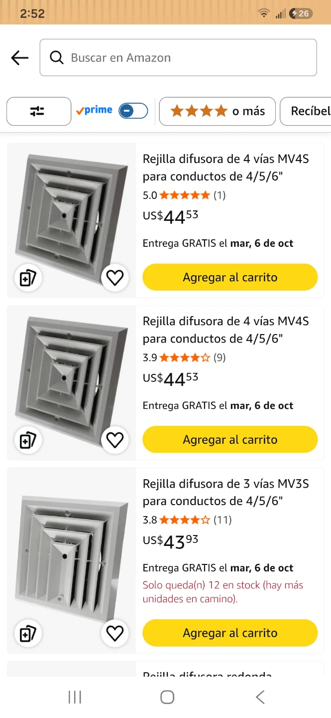 Airtec MV4S 4-Way Diffuser Grille