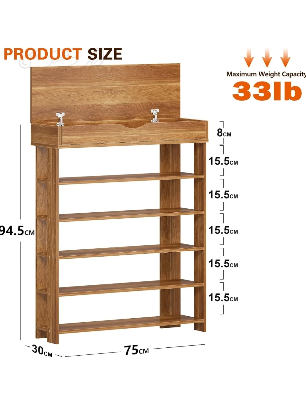 5-tier Entryway Shoe Rack w/ Storage *new - photo 4