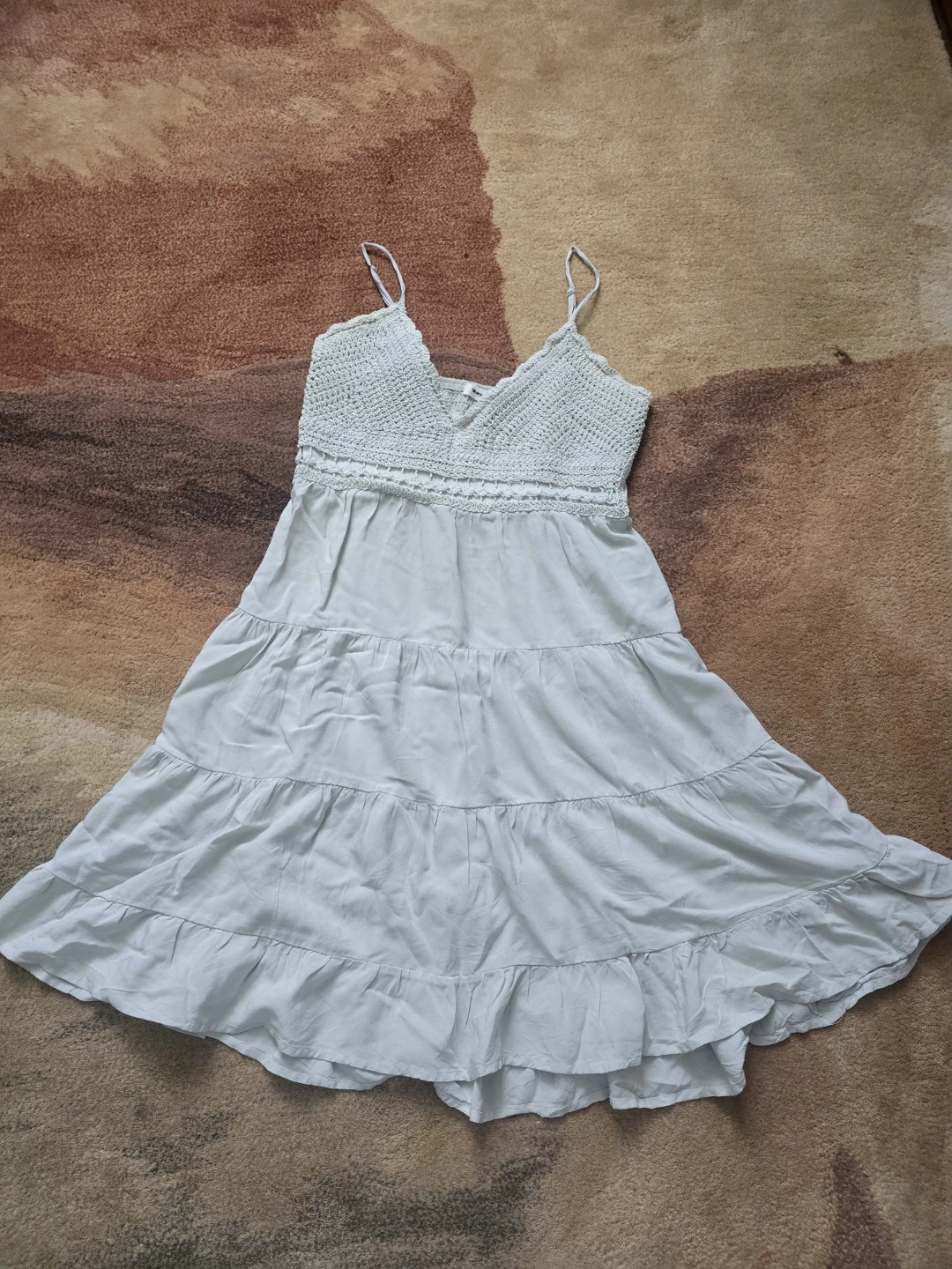 Bluenotes Crochet Top Tiered Dress