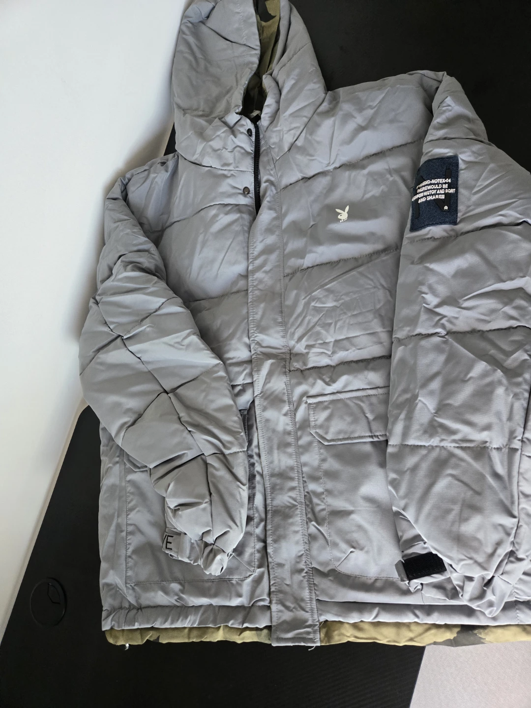 NEW Playboy Puffer Jacket Grey size M - photo 3