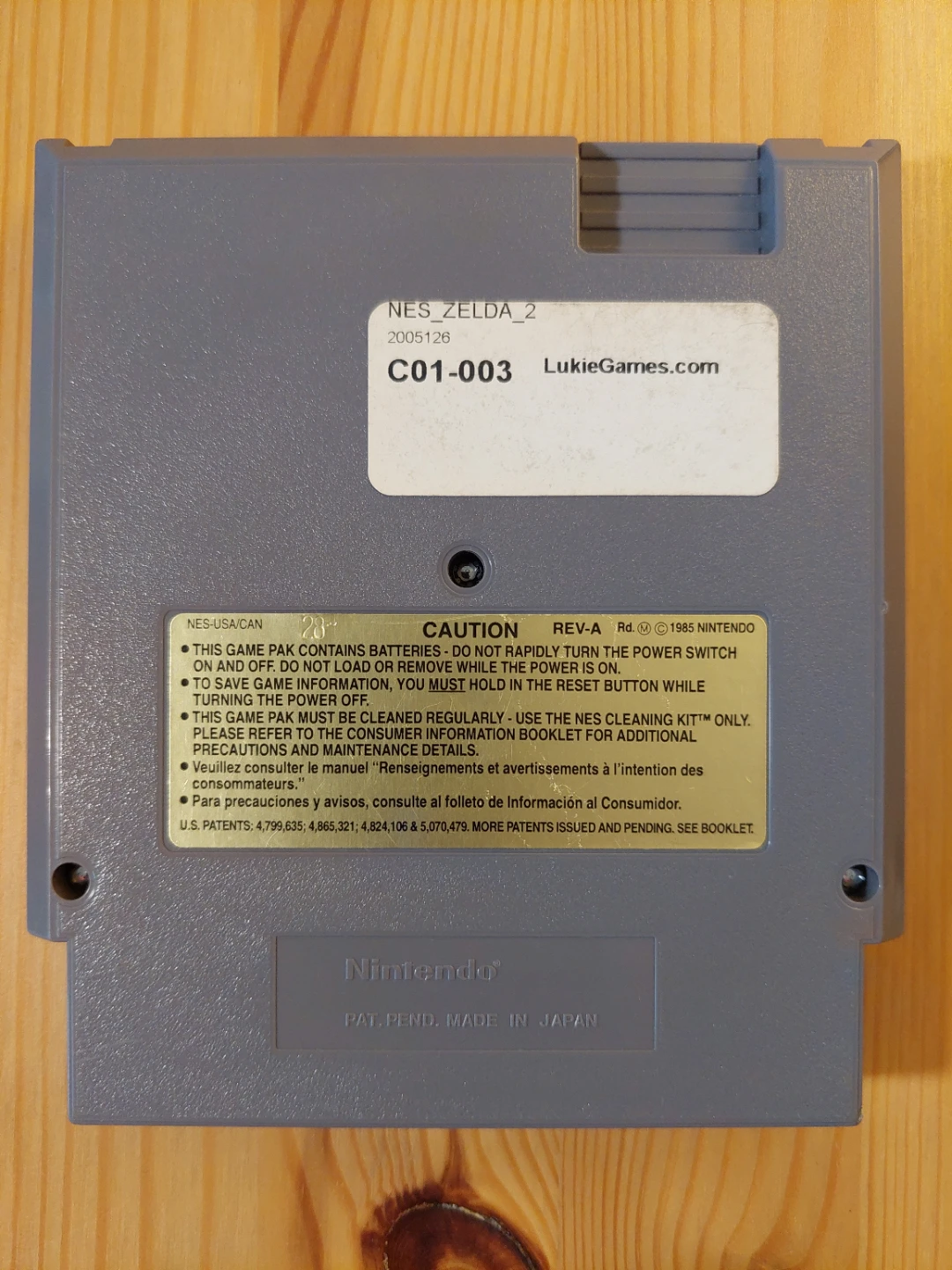 Zelda 2 NES Game Cartridge - photo 3