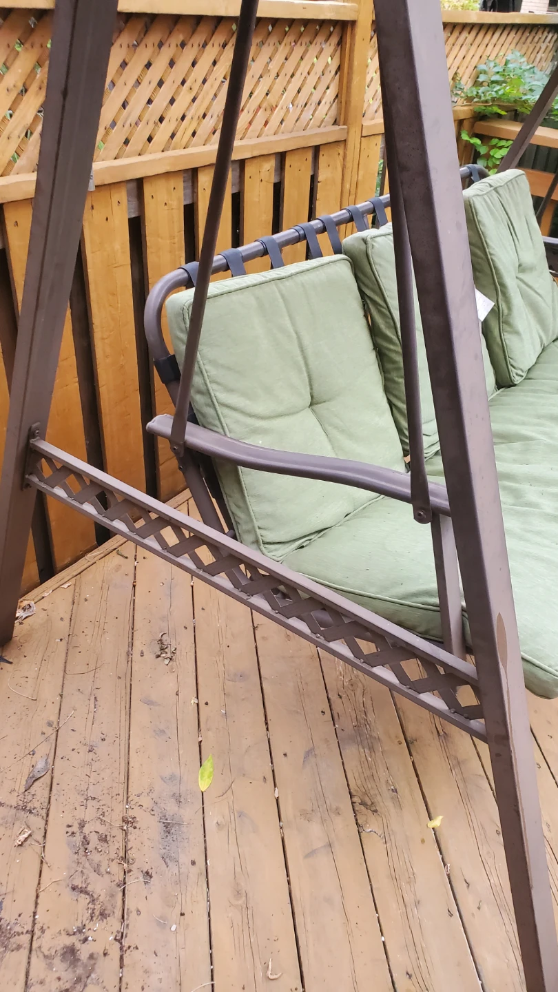Outdoor patio swing with rainbow canopy - photo 5