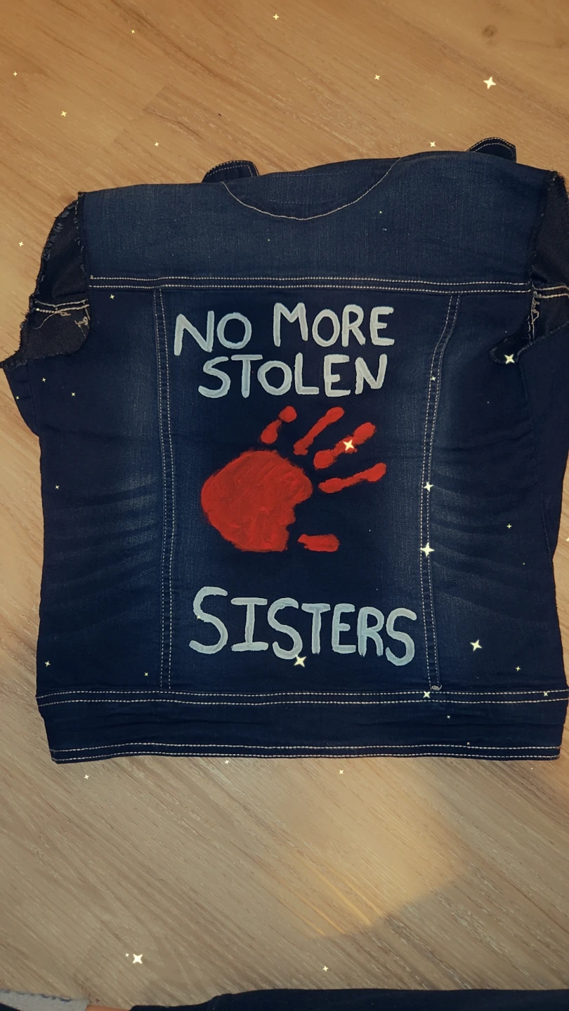 Hand-painted denim vest - photo 2