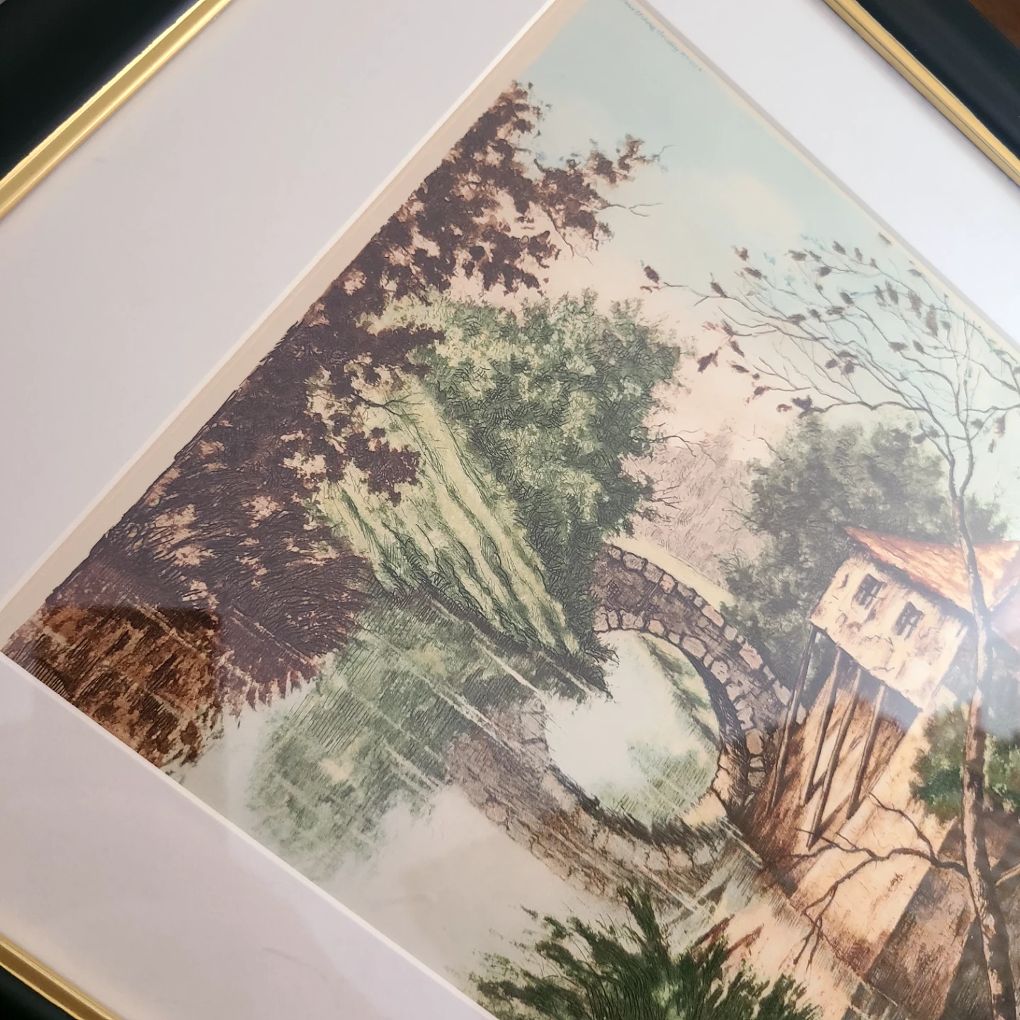 Framed Riverside Landscape Print - photo 2