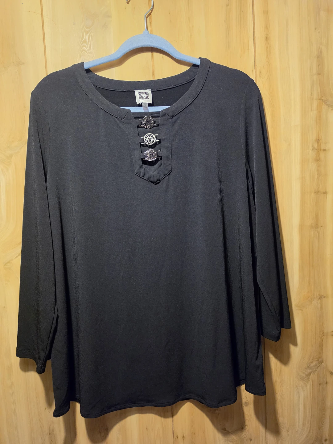 Anne Klein Black Top Size XL - photo 3