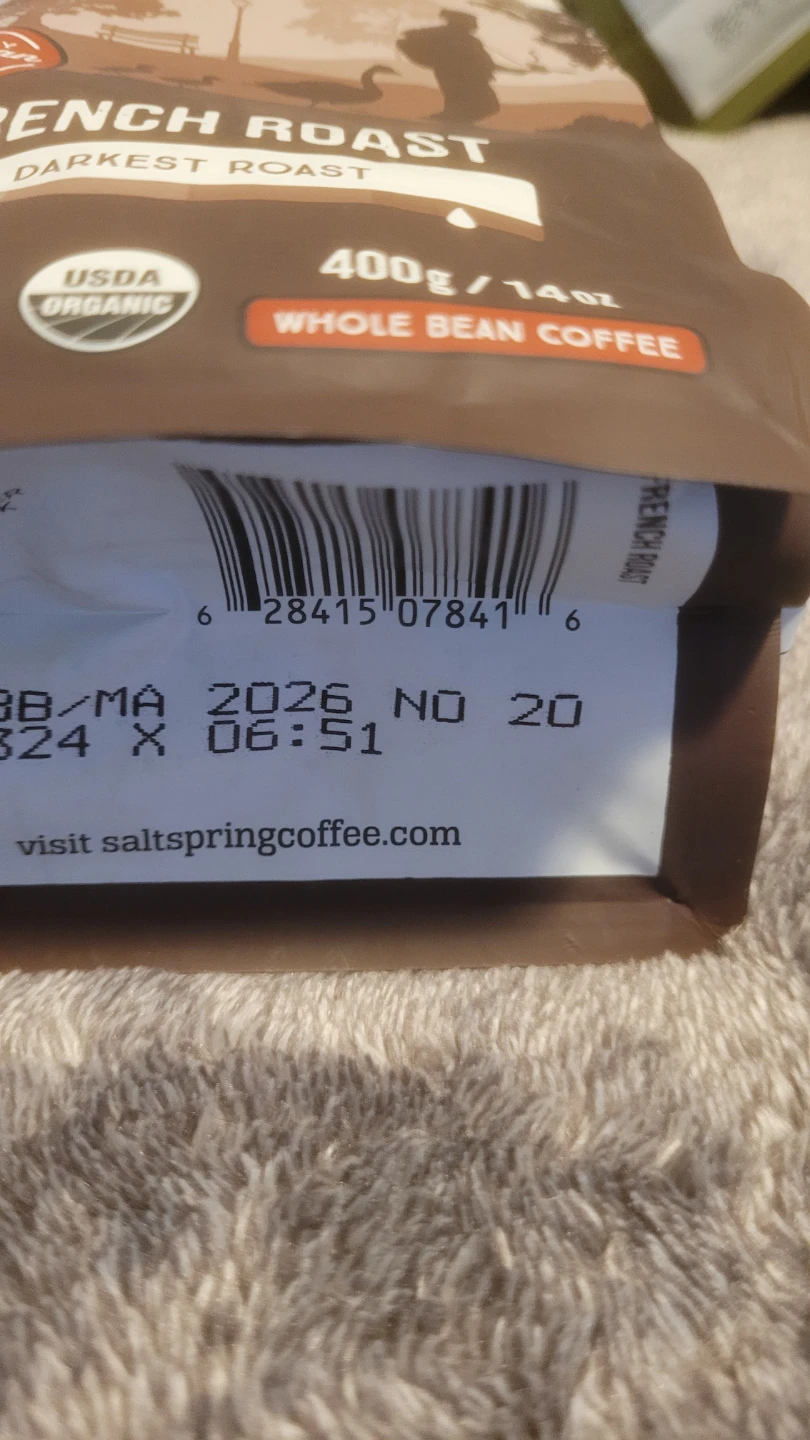 Salt Spring Coffee French Roast Whole Bean 400g - photo 2