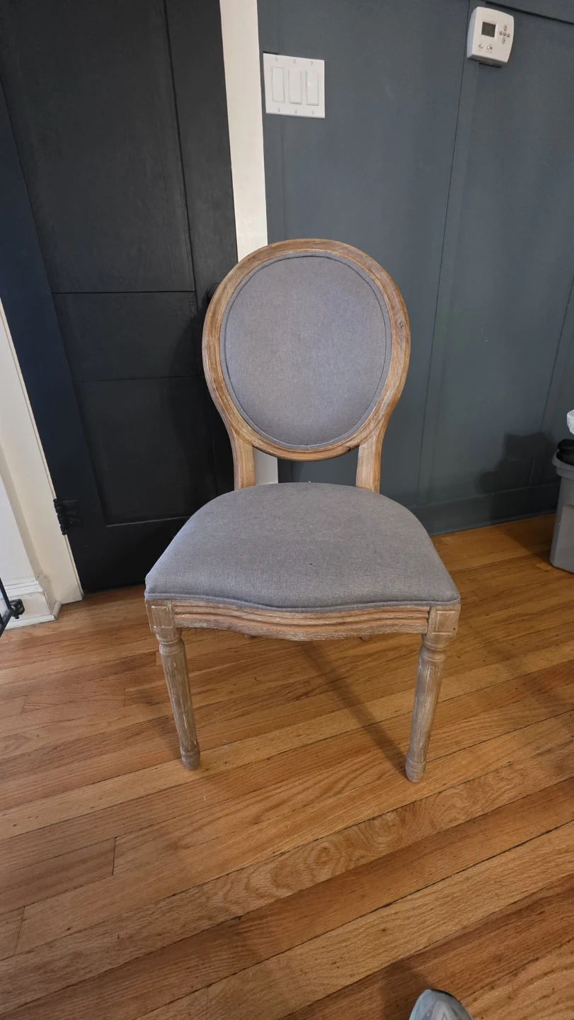 Set of 6 Gray Upholstered Dining Chair - photo 2