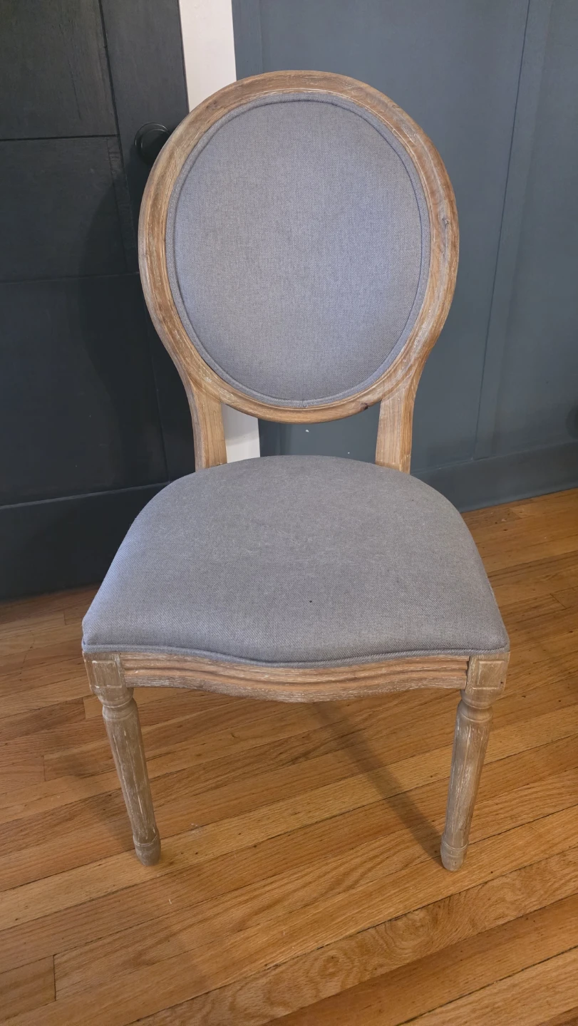 Set of 6 Gray Upholstered Dining Chair - photo 3