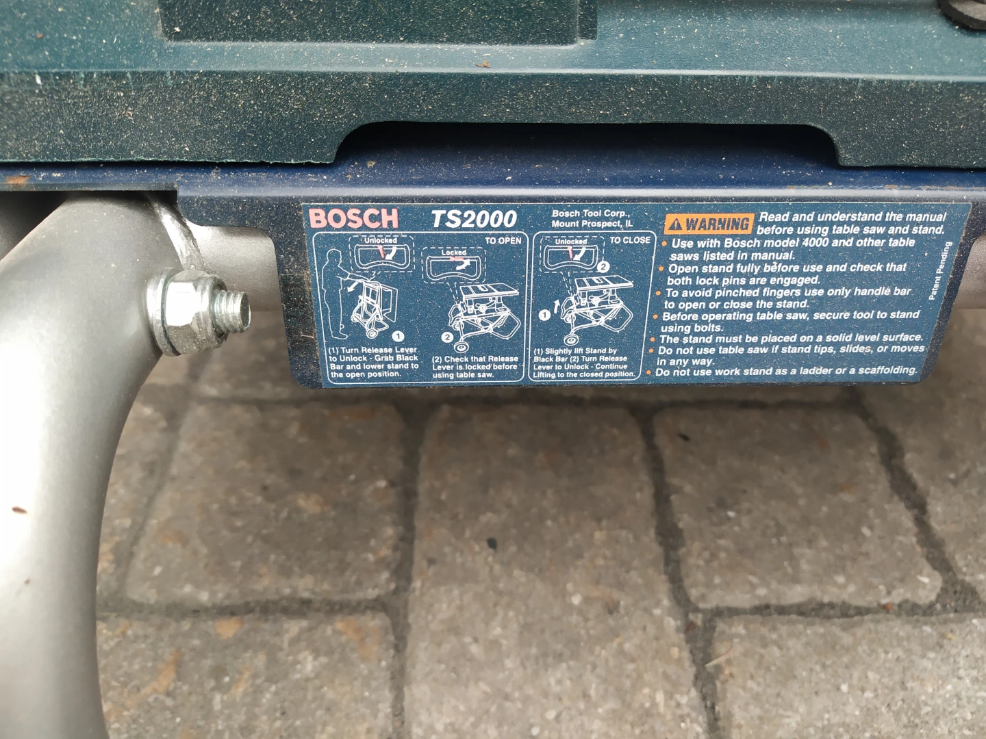 Bosch TS2000 Table Saw Stand with 4000 Table Saw - photo 2