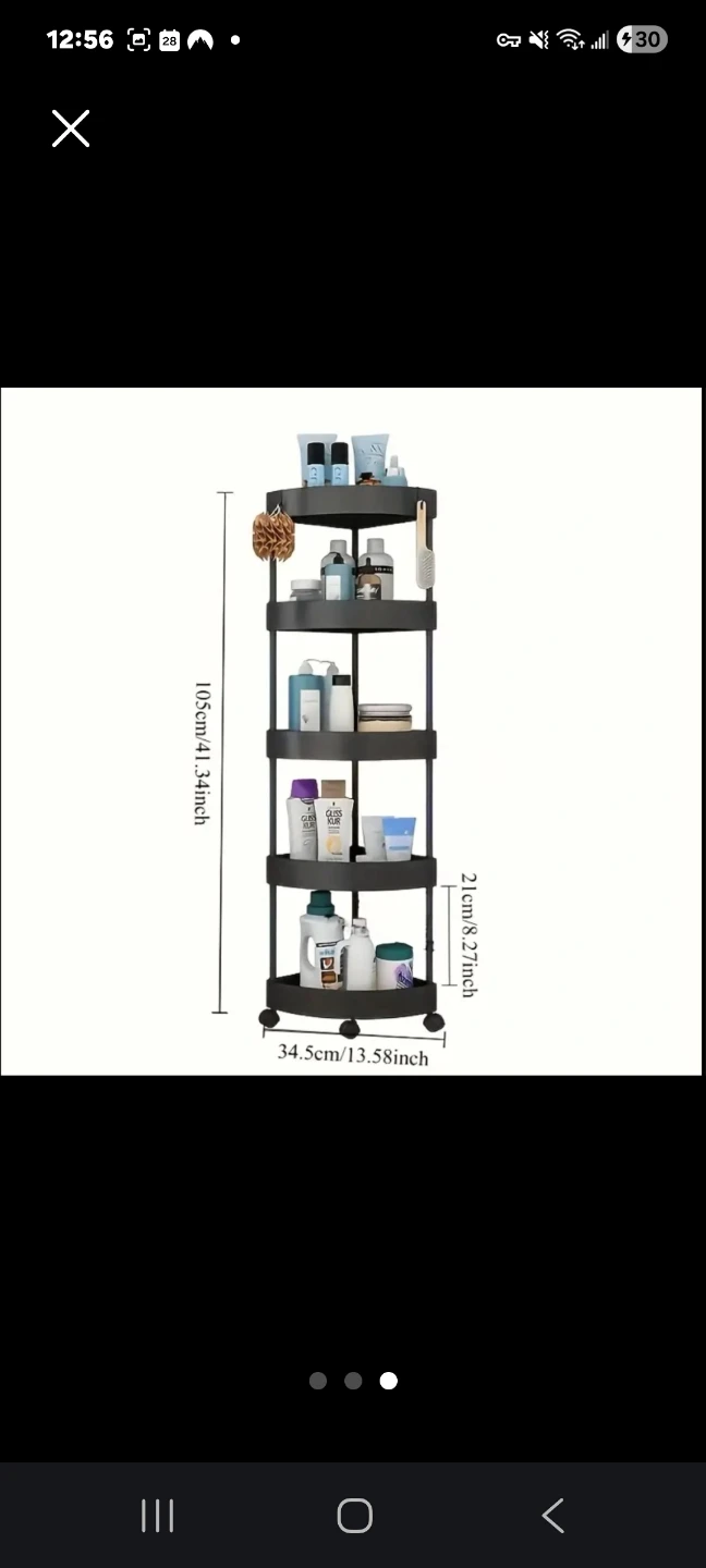 5 tier corner shelf products/washroom - photo 3