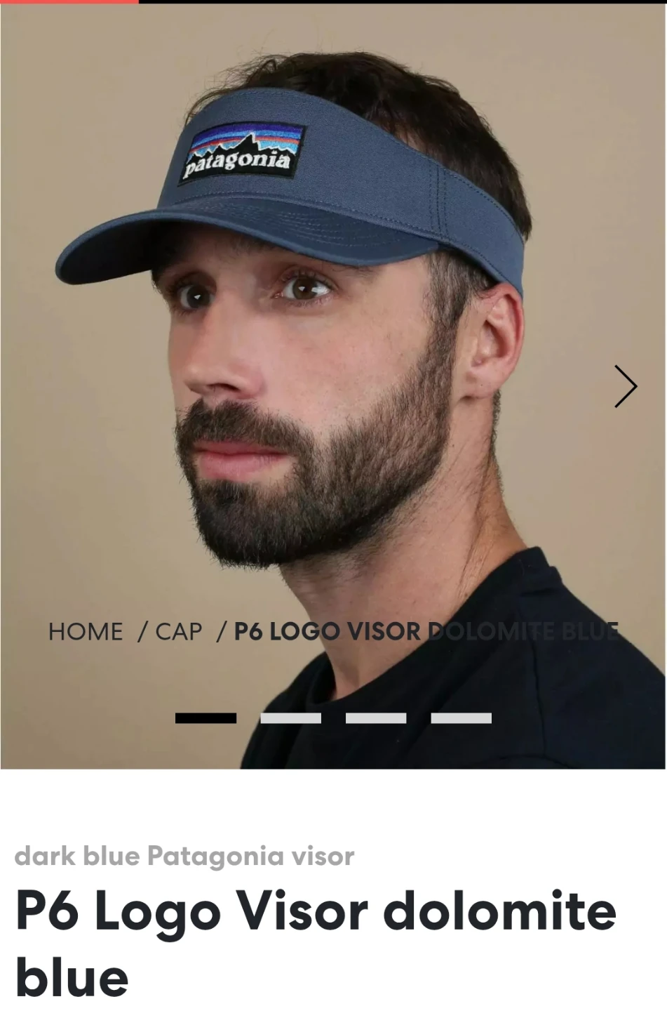 Patagonia P6 Logo Visor Dolomite Blue - photo 2