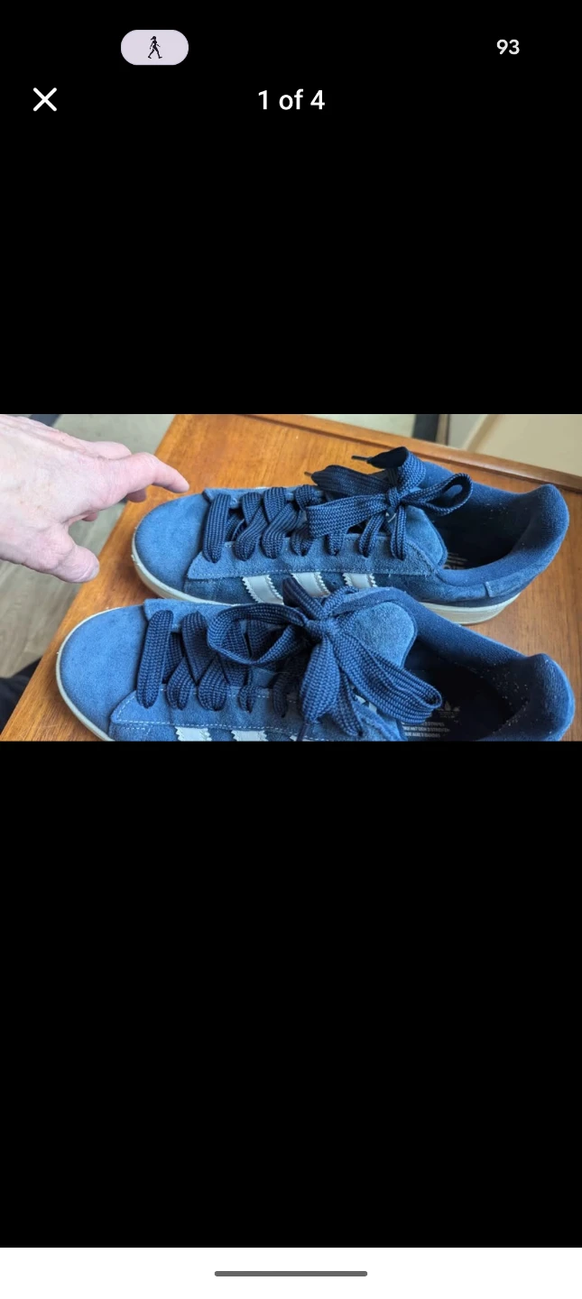 Adidas Campus Size 10 mens blue suede