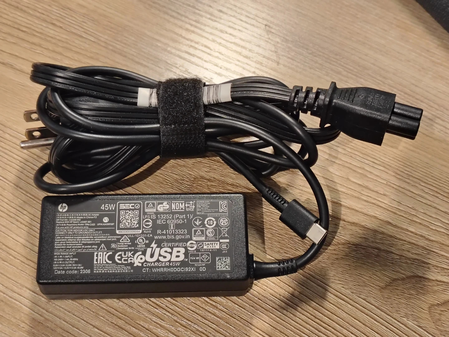 HP 45W USB-C Laptop Charger