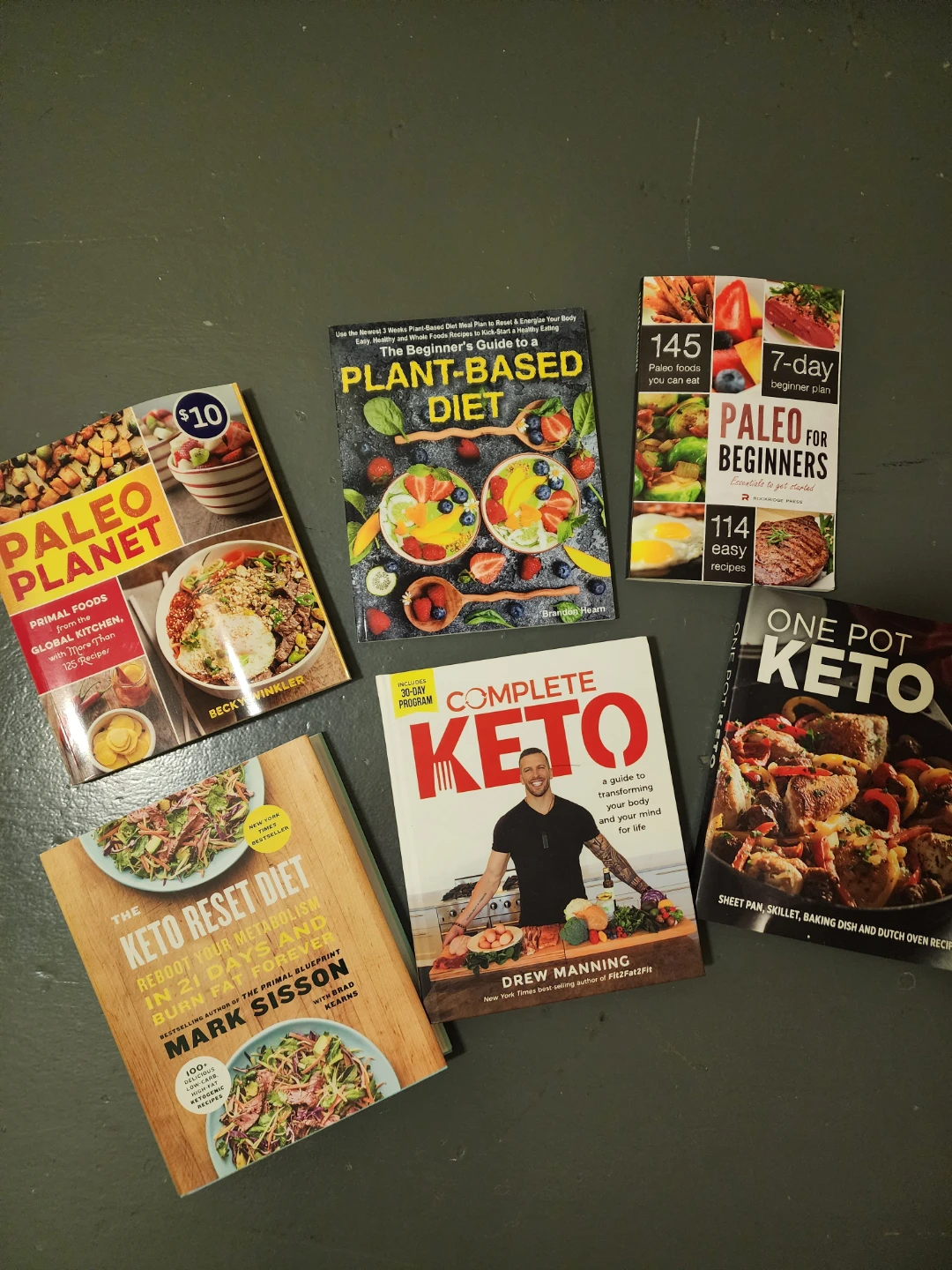 Lot of 5 Diet and Recipe Books - Keto, Paleo, Plant-Based