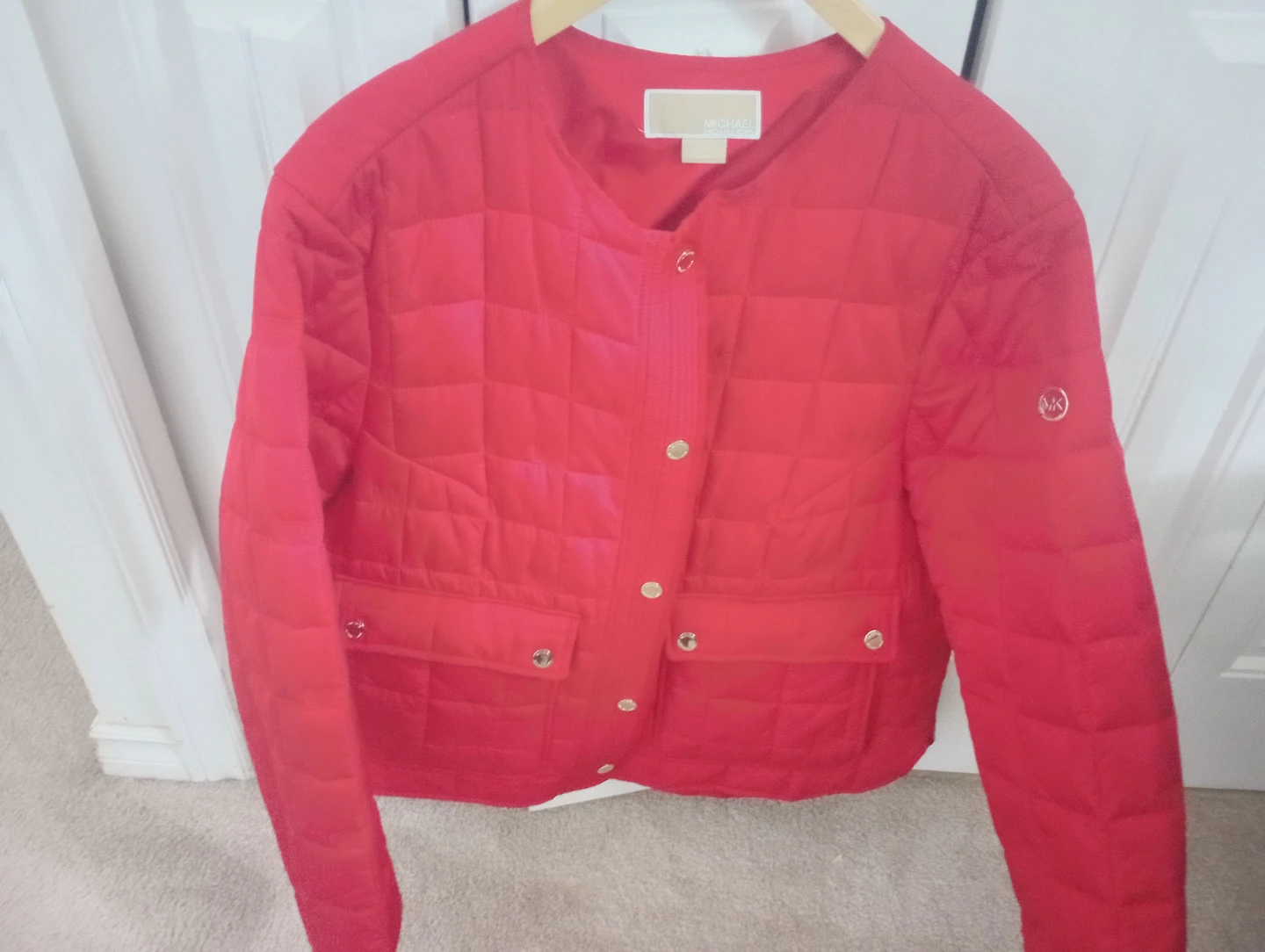 Michael Kors Red Quilted Jacket XL - photo 4