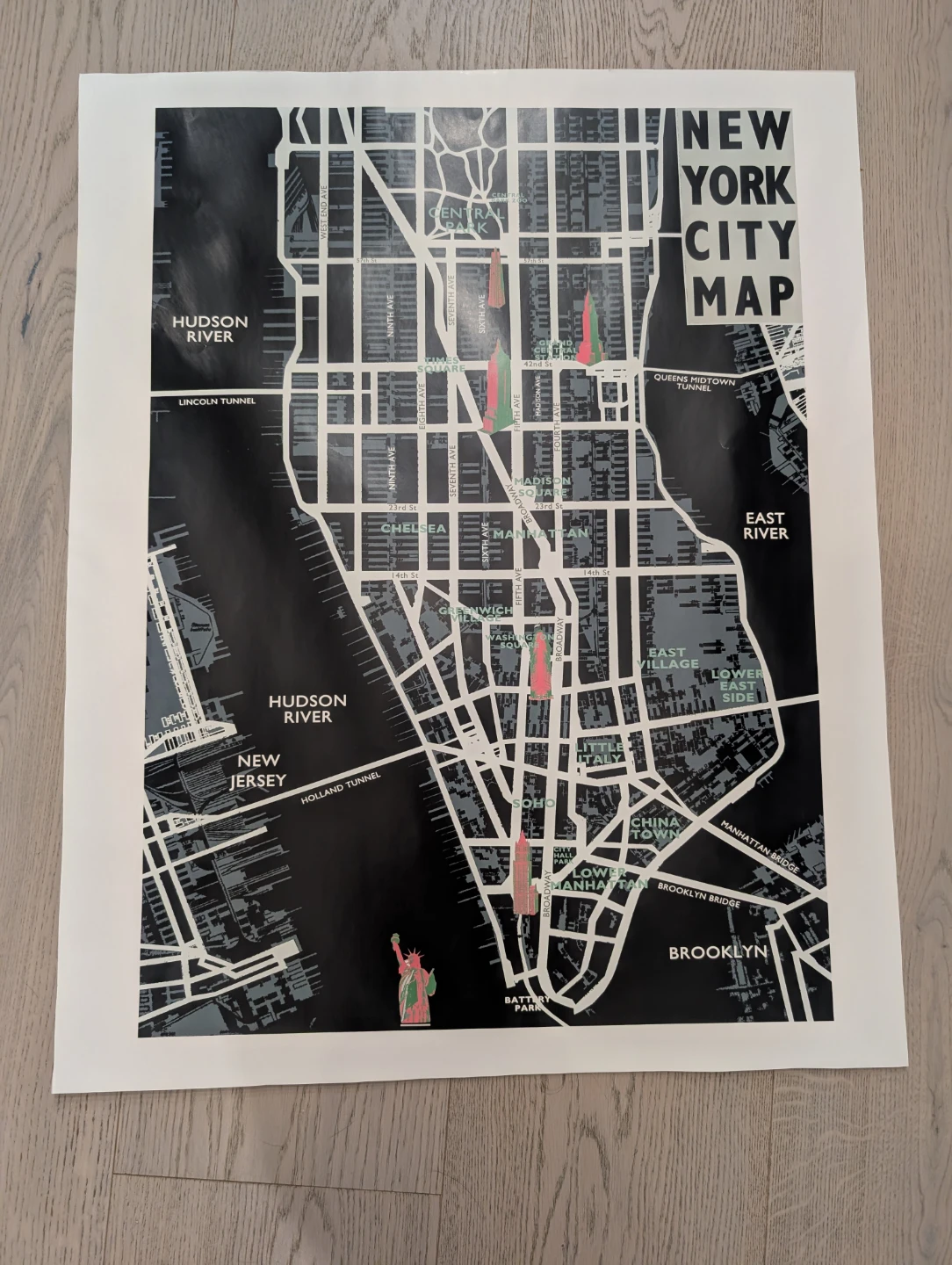 New York City Vintage Style Poster (Double-sided)