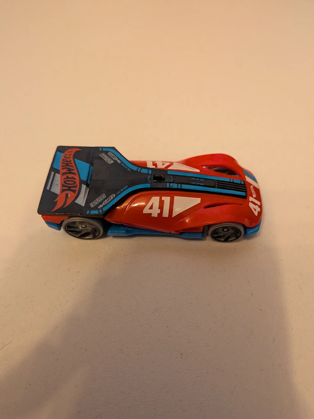 Hot Wheels red and blue race car