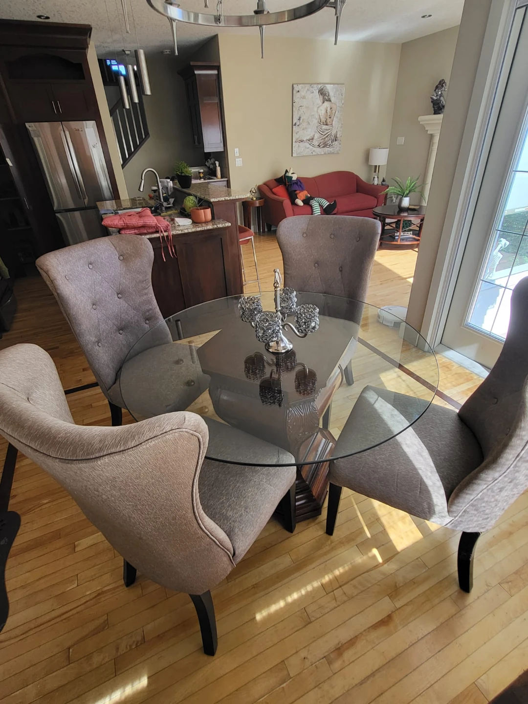 Glass Top Pedestal Dining Table - photo 2