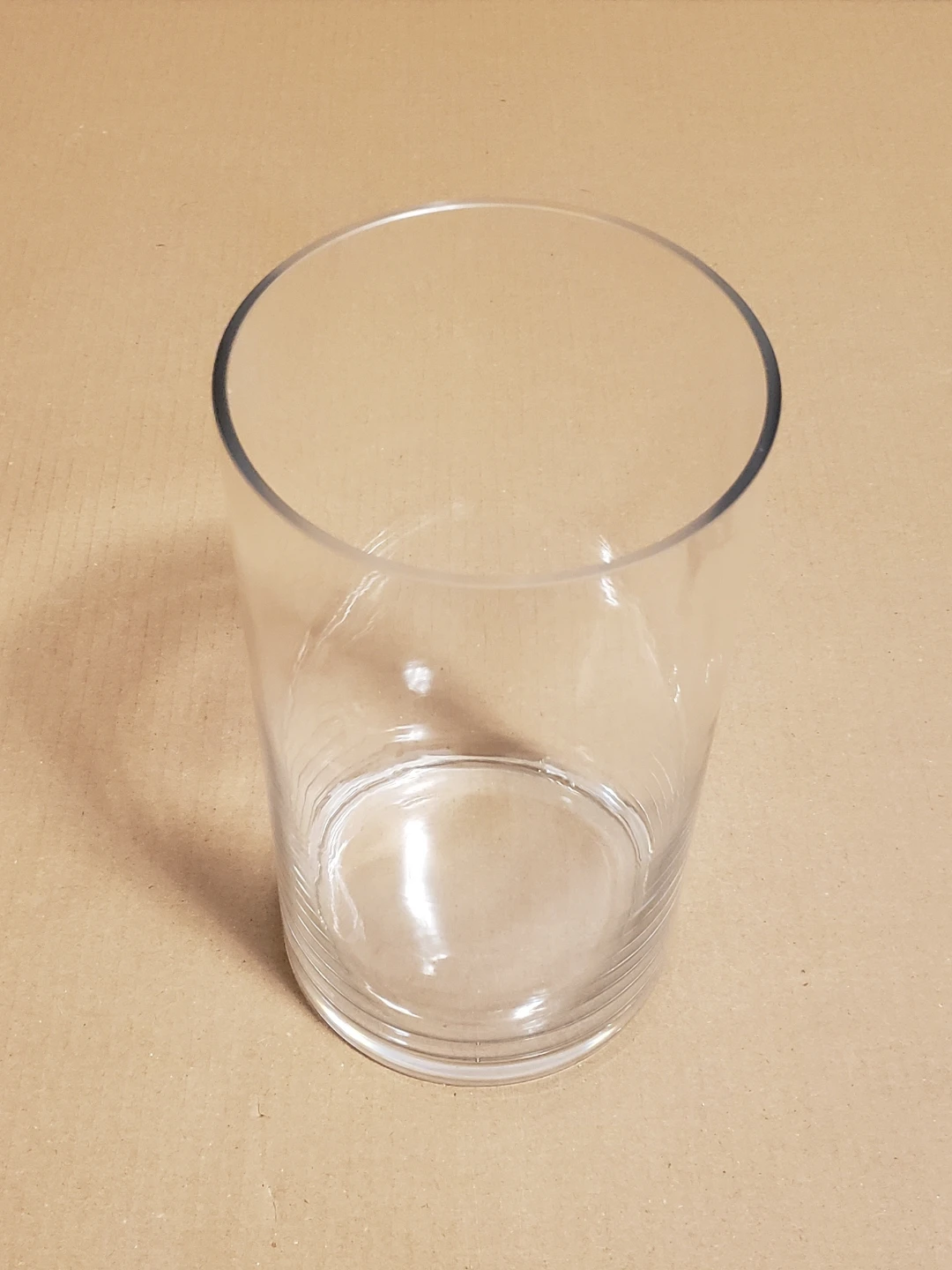 🏈 Glass Cylinder Vase with Chrome Stand - photo 3