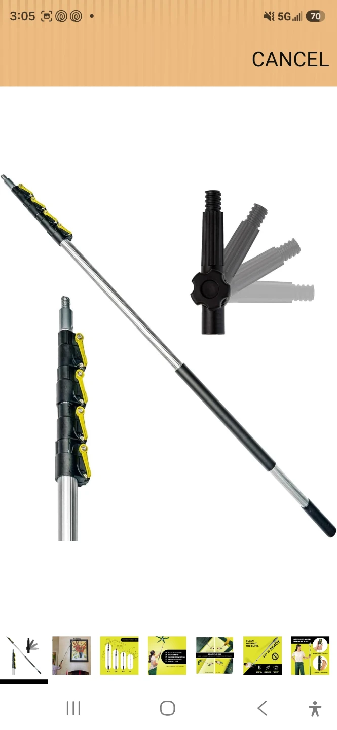 Telescoping Extension Pole 12ft