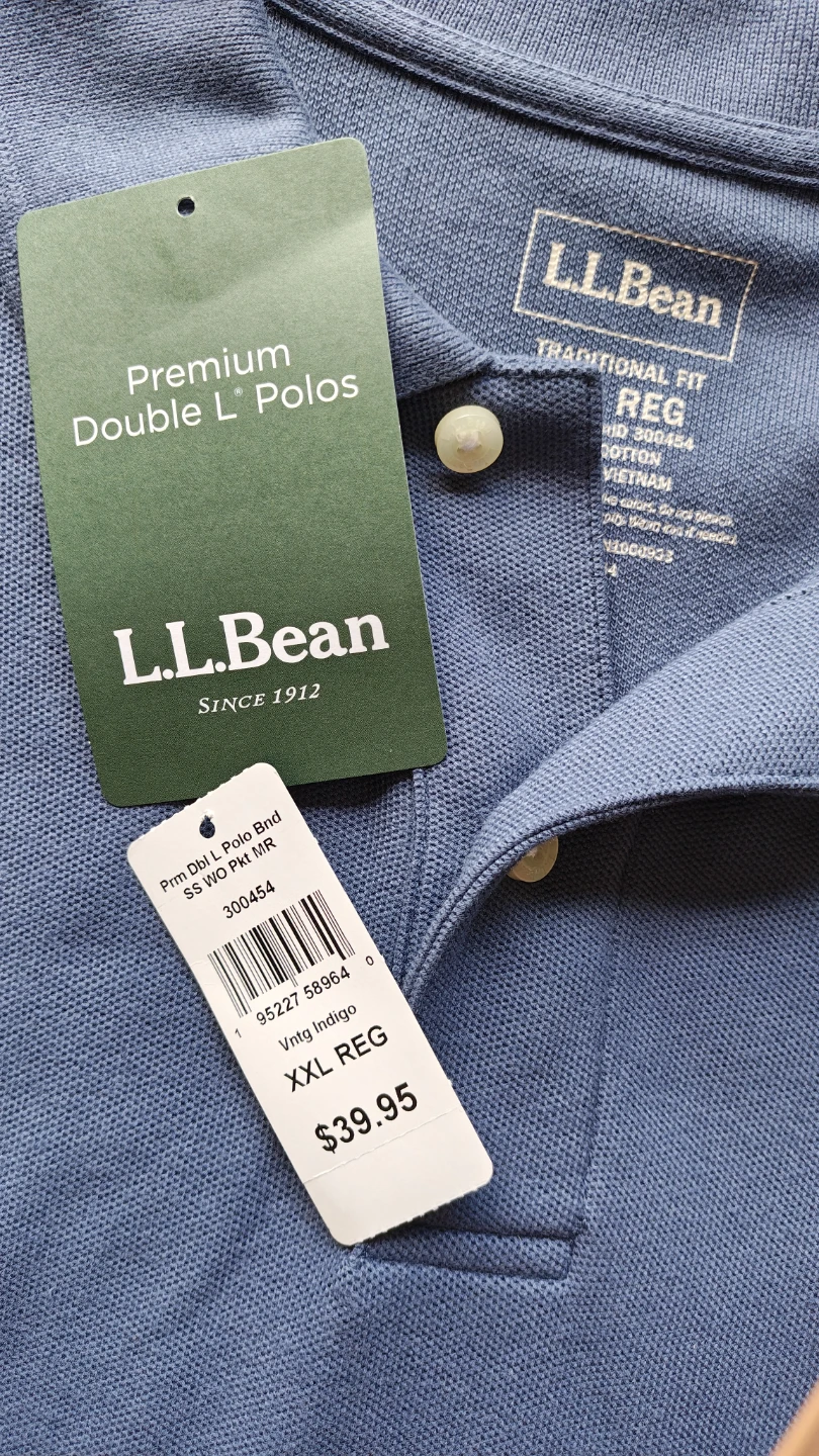 L.L.Bean Double L Polo Shirt Vintage Indigo XXL - photo 4