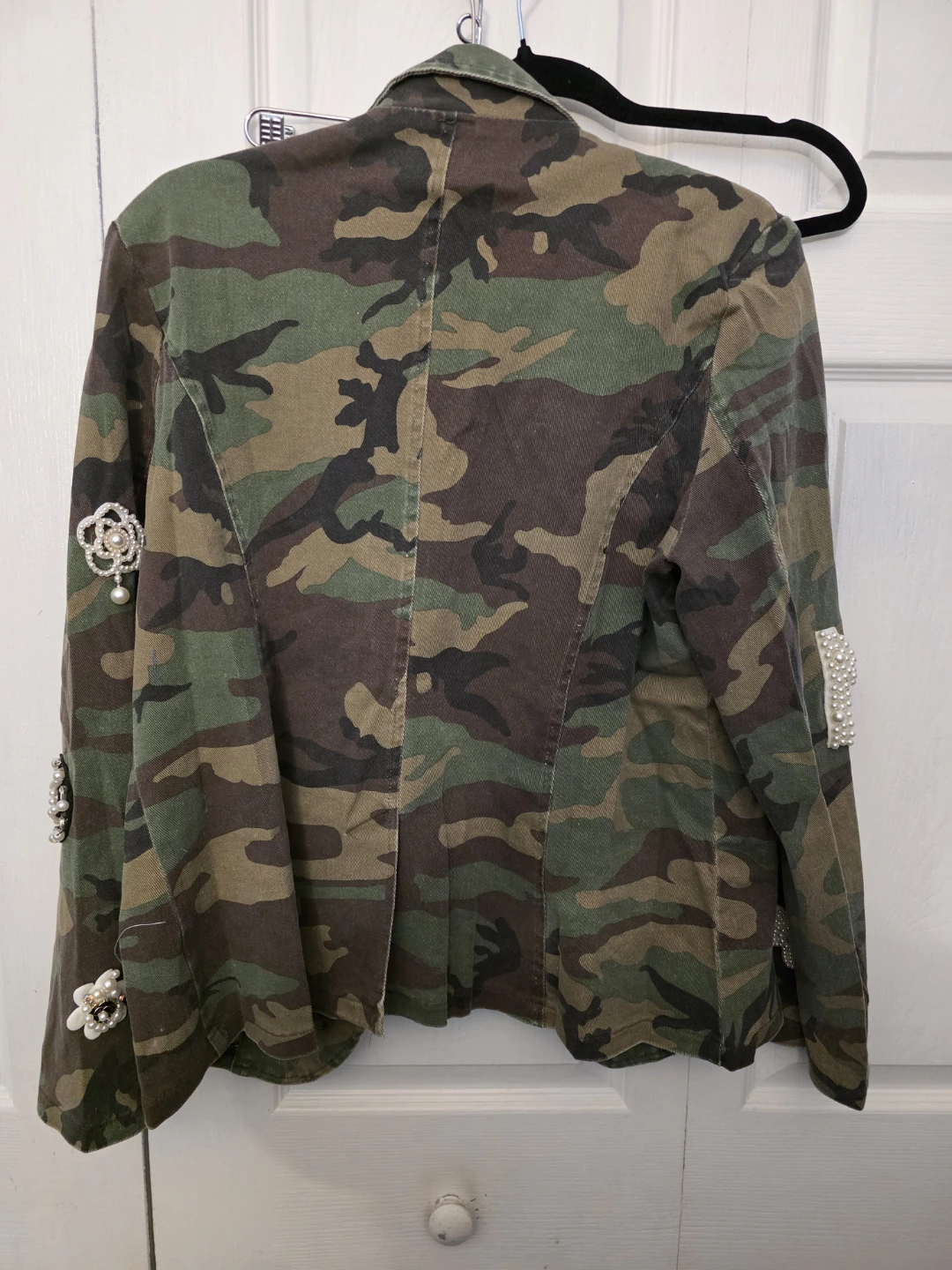 Camo Embellished Blazer and Cargo Pant Set - photo 2