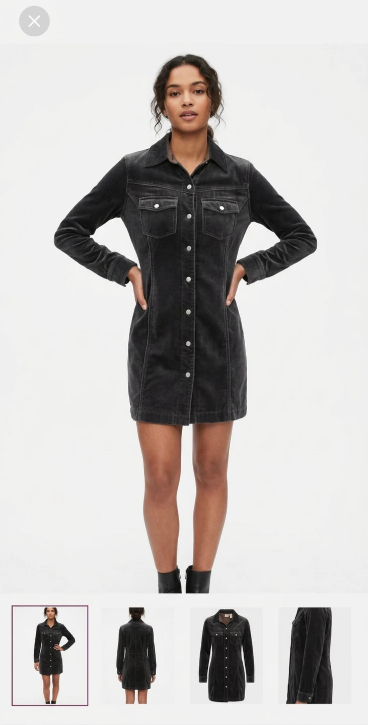 Vintage GAP Velvet Denim dress