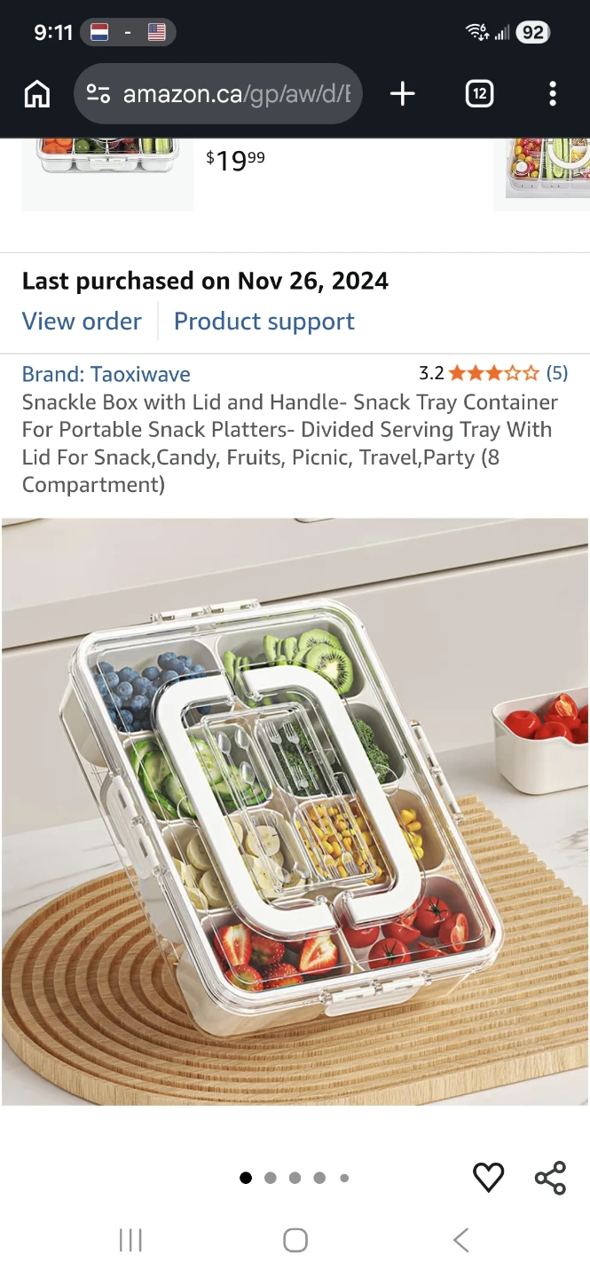 Taoxiwave Snack Box with Lid and Handle - photo 3