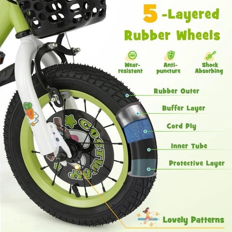 Costway Kids Bike with Training Wheels - photo 3