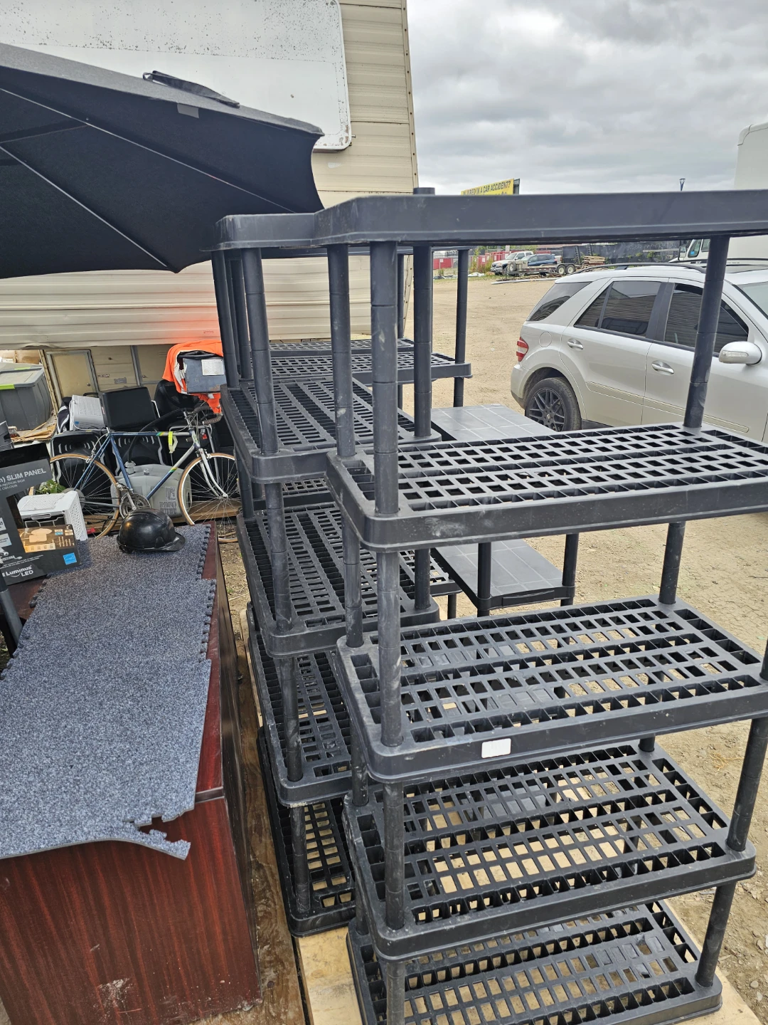 Black Plastic Shelving Units - photo 2