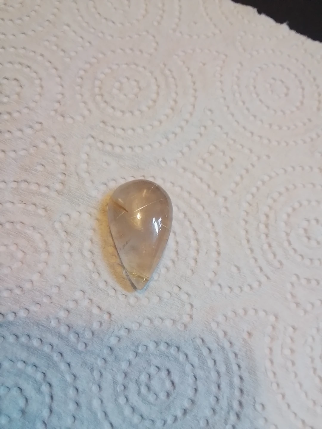 Two Golden Rutilated Quartz Cabochons - photo 5