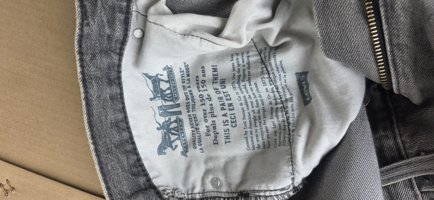 LEVI'S Men's Grey washed 578 baggy jeans(waist 34) - photo 4