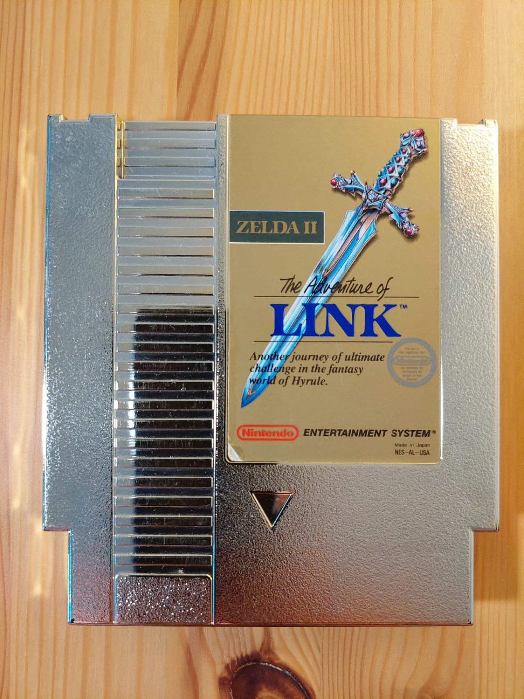 Zelda 2 Gold NES Game Cartridge - photo 2