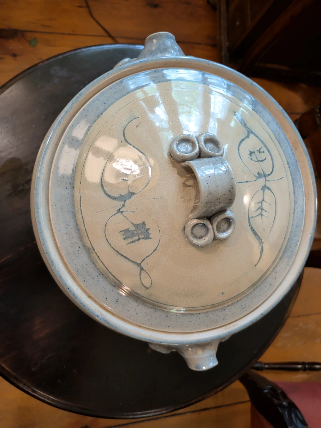 Vintage Stoneware Covered Casserole Dish - photo 3