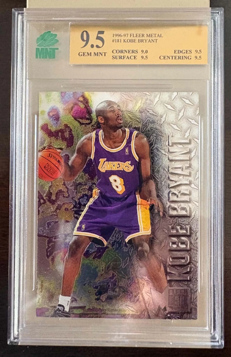1996-97 Fleer Metal Kobe Bryant Card MNT 9.5 - photo 2