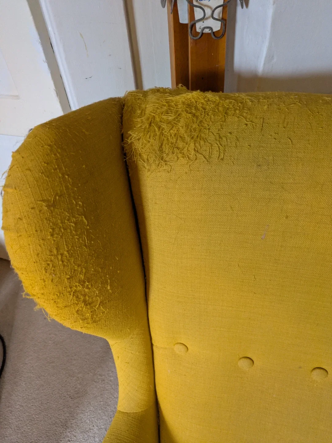 Yellow Wingback Armchair - photo 2